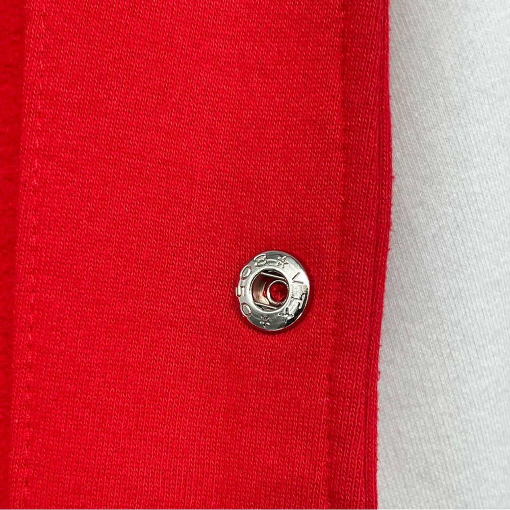 Paperjunkie Varsity Letterman Jacket Men Medium White Red Unisex - Picture 9 of 13
